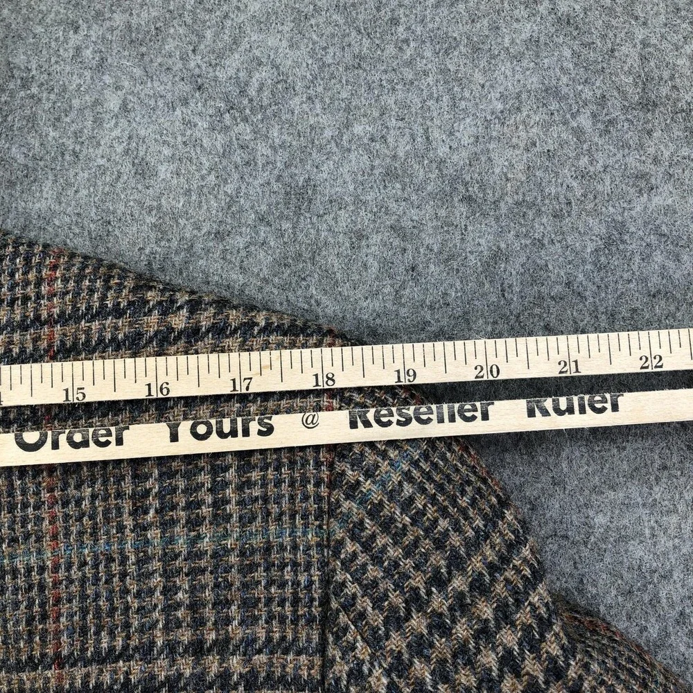 Vintage Brooks Brothers Blazer Mens 41 Brown Plaid Wool Tweed Sport Coat USA